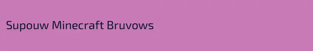 Supouw Minecraft Bruvows
